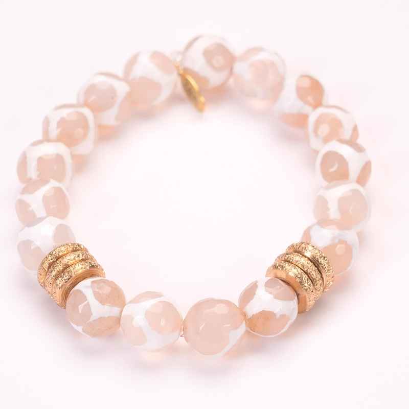 Semi-Precious Birthstone Bracelet with Rings (may)